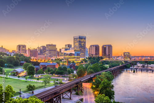 Fotomural Richmond, Virginia, USA Skylinhe