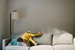 © Lauren Naefe/Stocksy - Little kid bored at home