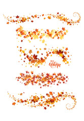 Wall Mural - yellow leaves borders