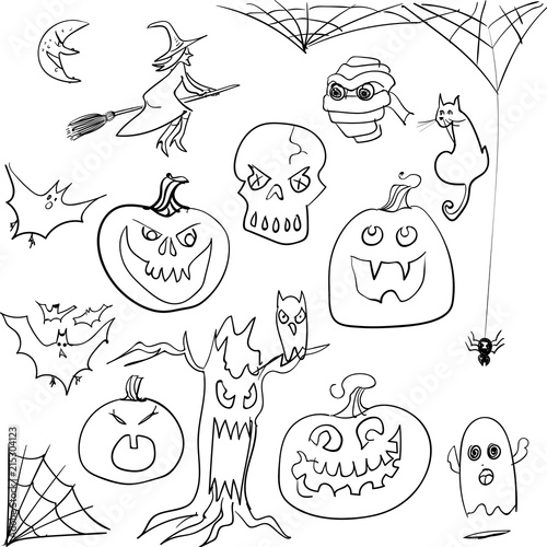 Halloween Drawing Style Icons And Graphics Line Art Sketch Line Art Of Halloween Icons And Imagery Vector Stock Vector Adobe Stock Halloween Drawing Style Icons And Graphics Line Art Sketch Line Art Of Halloween Icons And Imagery Vector Stock Vector Adobe Stock