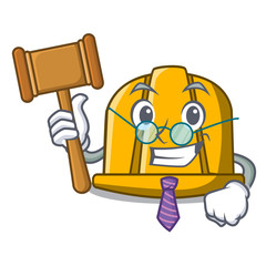 Sticker - Judge construction helmet mascot cartoon