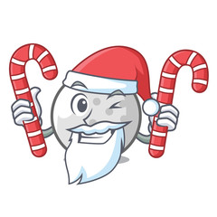 Poster - Santa with candy golf ball mascot cartoon