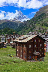 Wall Mural - chalets in Zermatt, Swiss