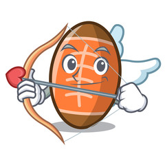 Sticker - Cupid rugby ball character cartoon