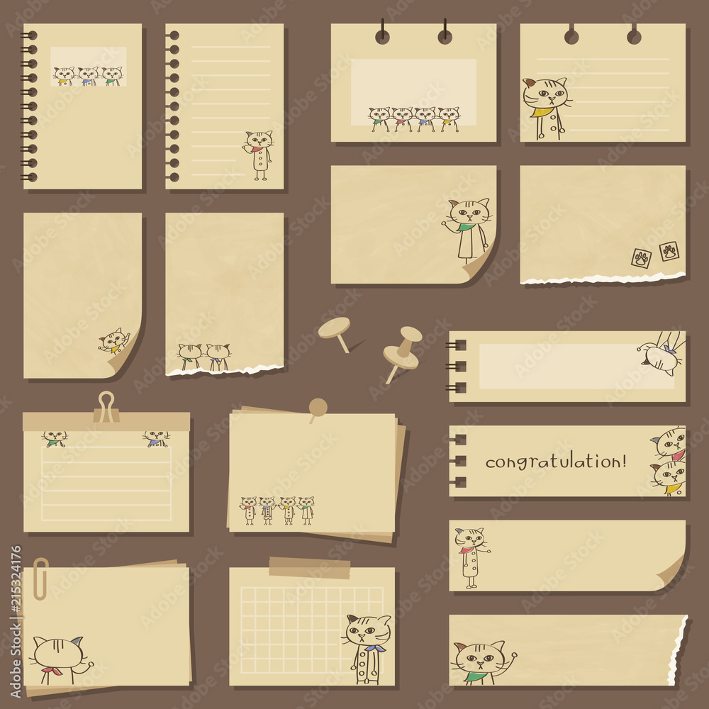 バンダナ　ネコ　ノート　セット