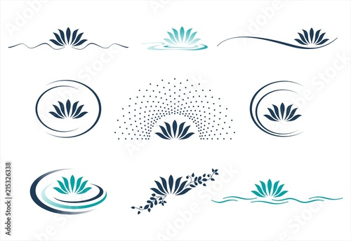Fotomural water lily , Buddha , Eco friendly business logo design