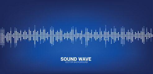 Aufkleber - Sound wave Music Equalizer background, audio visual signal