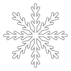 Sticker - Snowflake outline. Vector icon.