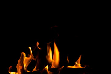 Abstract fire on black background