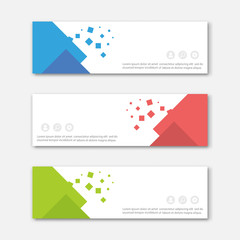 Wall Mural - set of abstract design banner template.