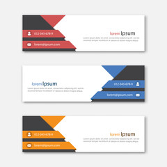 Wall Mural - set of abstract design banner template.