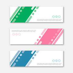 Wall Mural - set of abstract design banner template.