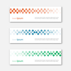 Wall Mural - set of abstract design banner template.