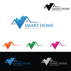 Real estate Logo with Abstract Property and Home shape