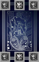 Graphical illustration of a Tarot card 1_2