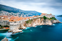 Beatiful View Of Famous Dubrovnik Old & World Heritage City Of Croatia