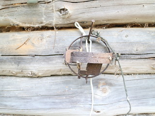 old trap on the wall