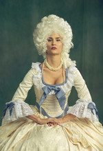 Marie Antoinette Cosplay. Victorian Dressed Female Model.