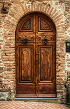 Arched Doorway In Certaldo, Tuscany