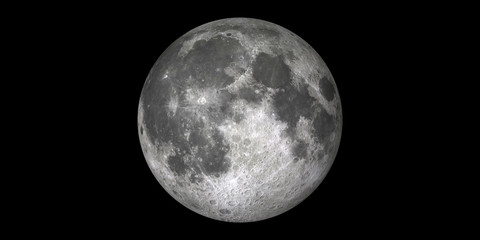 Wall Mural - moon black background