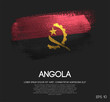Angola Flag Made of Glitter Sparkle Brush Paint Vector