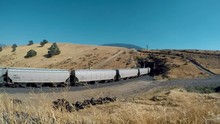 CALIENTE, CALIFORNIA – JULY 14, 2018: A Freight Train Goes Through A Tunnel On The Tehachapi Pass Line