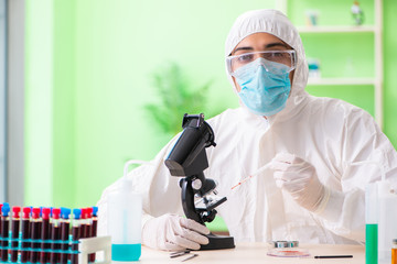 Chemist working in the lab on new experiment