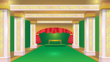 Stateroom Green Luxury Design Background Vector