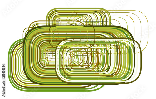 Fotografie, Obraz Abstract colored geometric rounded rectangle pattern
