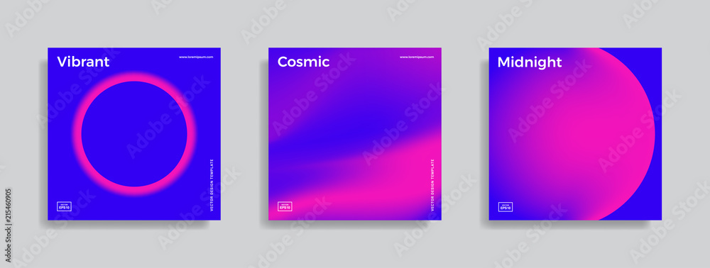 design template with vibrant gradient shapes - obrazy, fototapety, plakaty 