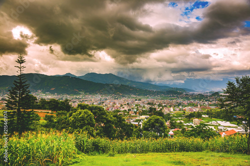 Photographie Aerial view of Kathmandu City Capital of Nepal,Bird Eye View Kat