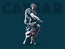 Caesar. Vector Emblem.