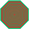 © studiodr - Red and green octagon illusion