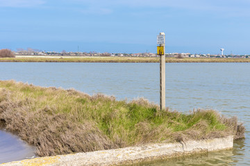 Italy, Cervia. This city is famous for its salt. Saltern date back to ancient times.