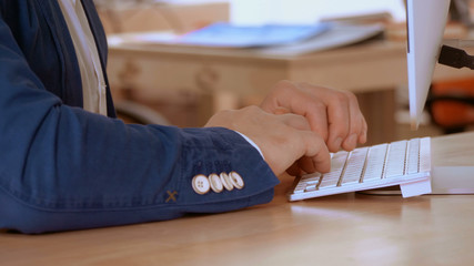 Poster - manager hands entering data