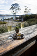 Oysters and champagne in Bruny Island, Tasmania, Australia