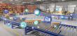 Logistic organisation on a warehouse background 3d rendering