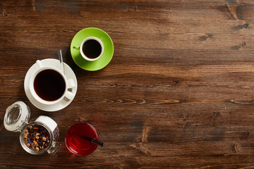  Various sorts of tea and coffee