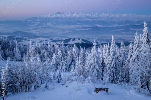 Zdjęcie XXL Panorama tatr o świcie
