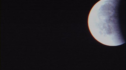 bad digital signal transmission during lunar eclipse during 27 july 2018 - central lunar eclipse whi