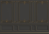 Fototapeta  - Classic interior wall with mouldings