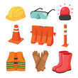 safety equipment vector collection design
