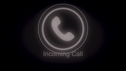 Poster - Animation incoming call. Abstract animation of incoming call with black and white phone icon