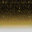 © Nata_Prando - Festive greetings note on brown background. Illustration.