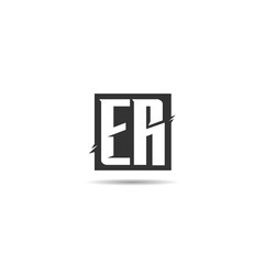 Initial Letter ER Logo Template Design