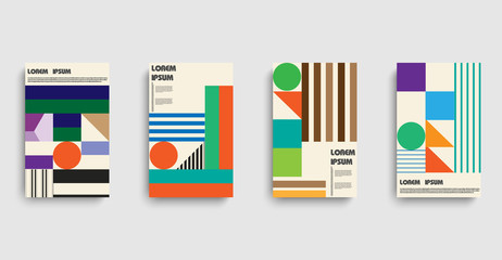 Aufkleber - Modern bauhaus, great design for any purposes. Annual report cover design. 