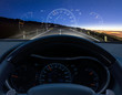 © Mike Mareen - night car ride by car equipped with Head-up display