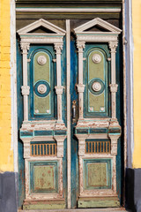 Close-up of old wooden door