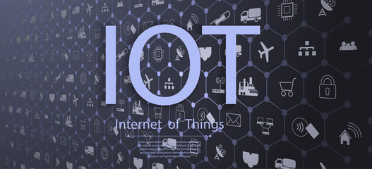 Fototapete - Internet of things (IOT), devices and connectivity concepts on a network, cloud at center. digital circuit board above the planet Earth.