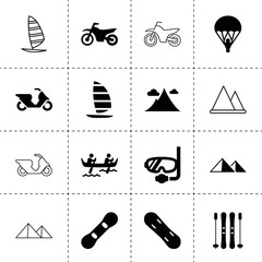 Canvas Print - Set of 16 extreme filled and outline icons